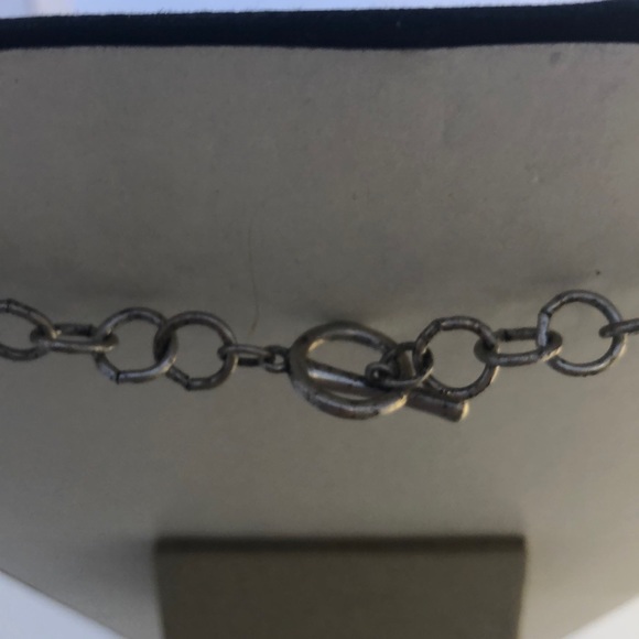 Silver Tone, Circle Link, Necklace - Picture 3 of 5